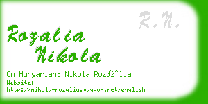 rozalia nikola business card